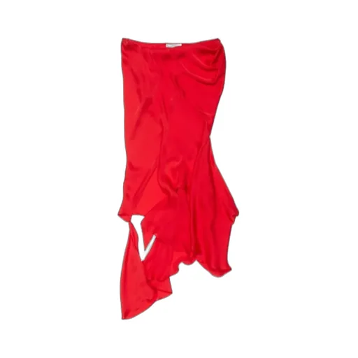Cut-Out Silk Maxi Skirt