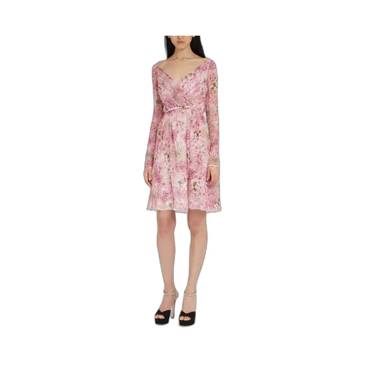 V-Neck Long-Sleeved Dress