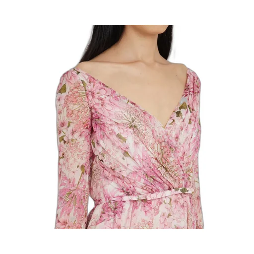 V-Neck Long-Sleeved Dress
