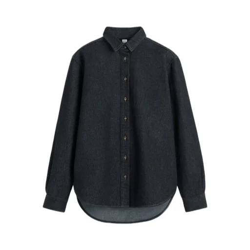 Long-Sleeved Denim Shirt
