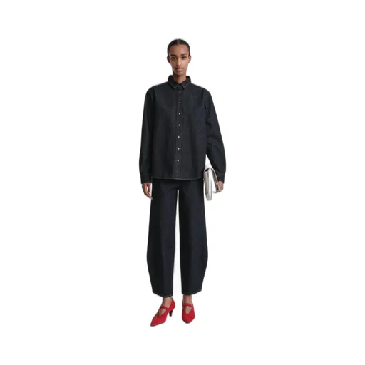 Long-Sleeved Denim Shirt