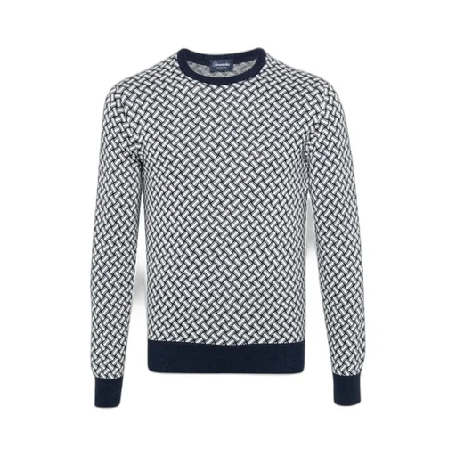 Crew-Neck Intarsia Knit Jumper