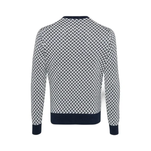 Crew-Neck Intarsia Knit Jumper