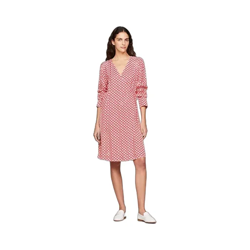 Long-Sleeved V-Neck Dress