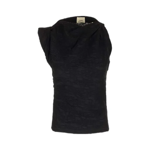 Isabel Marant Crinkled Asymmetric Jersey Top