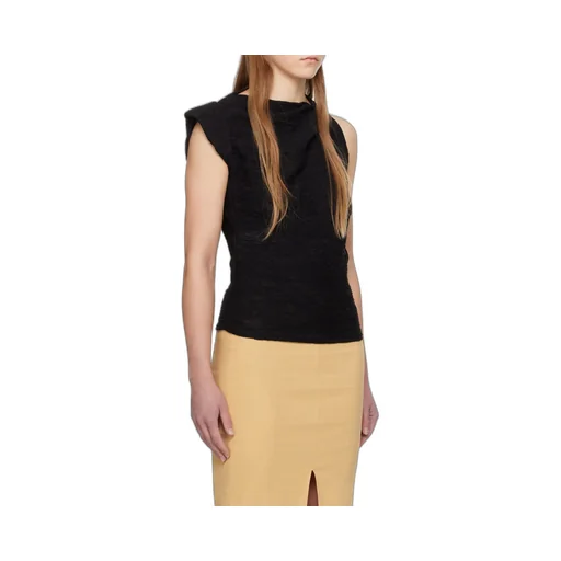 Isabel Marant Crinkled Asymmetric Jersey Top