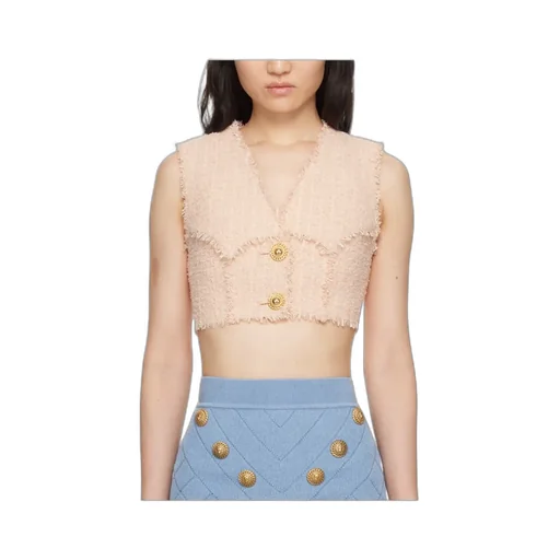 V-Neck Button Vest