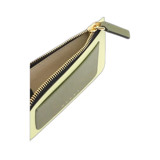 Marni Saffiano Logo Printed Card Case