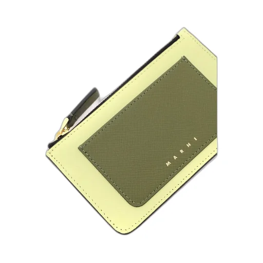 Marni Saffiano Logo Printed Card Case