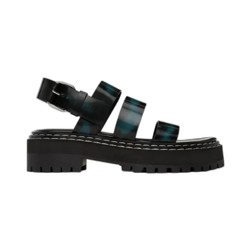 Lug Open Toe High Heeled Sandals