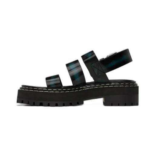 Lug Open Toe High Heeled Sandals