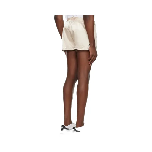 Elastic Waist And Curved Hem Shorts