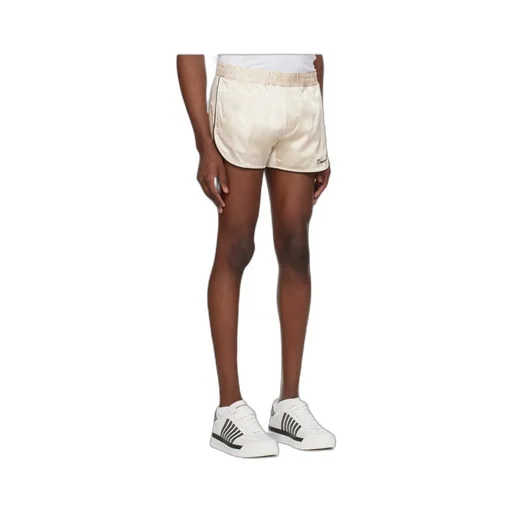 Elastic Waist And Curved Hem Shorts