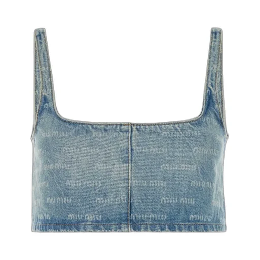 Miu Miu Sleeveless Cropped Top