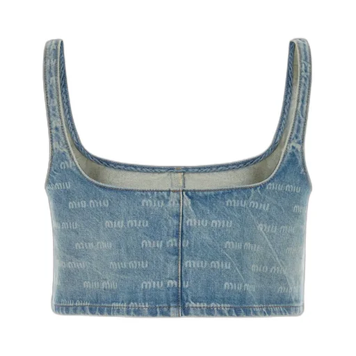 Miu Miu Sleeveless Cropped Top