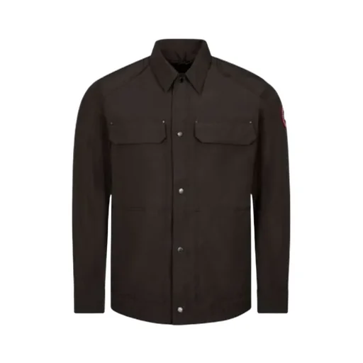 Canada Goose Burnaby Logo Patch Buttoned Jacket