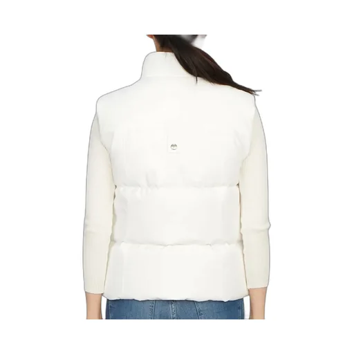 Down Vest With Standing Neck