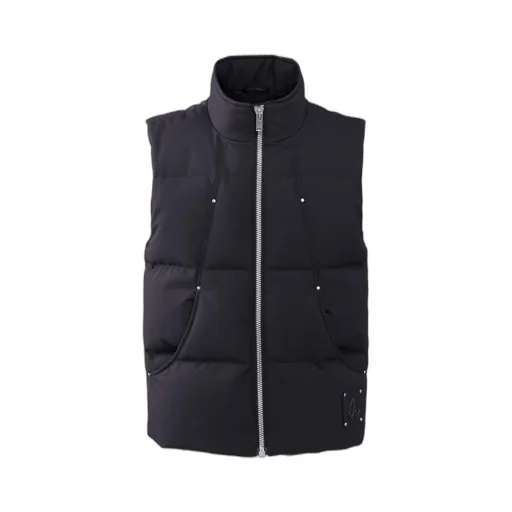 Down Vest With Standing Neck