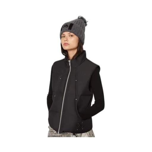 Down Vest With Standing Neck