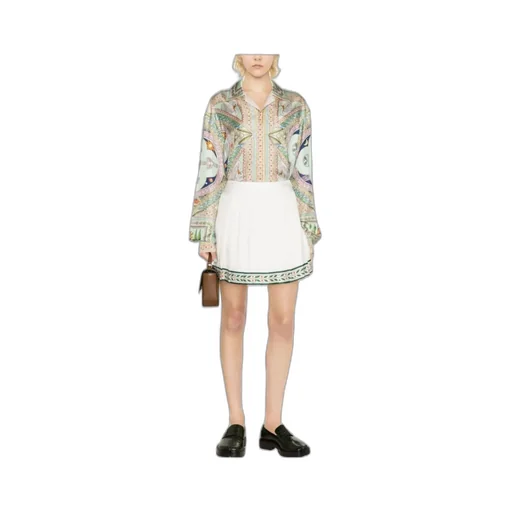 Casablanca Laurel Satin Tennis Skirt
