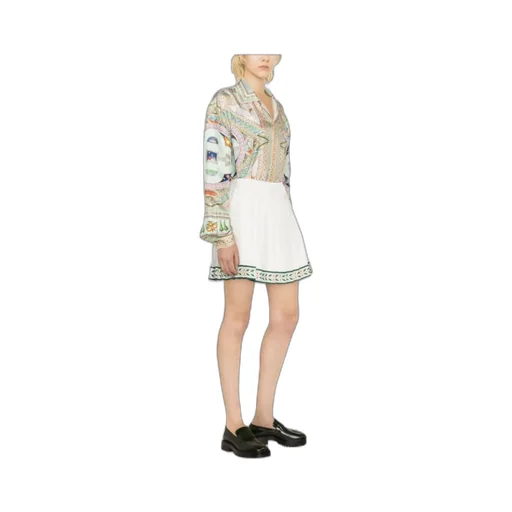 Casablanca Laurel Satin Tennis Skirt