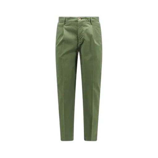 Stretch-Cotton Tapered Trousers
