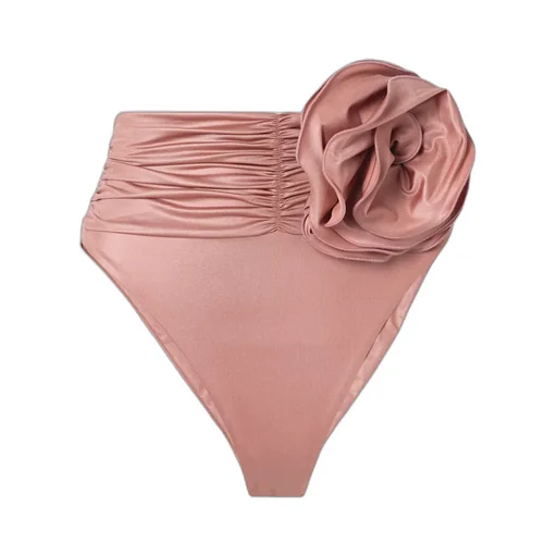 Floral-Appliqué Bikini Bottoms