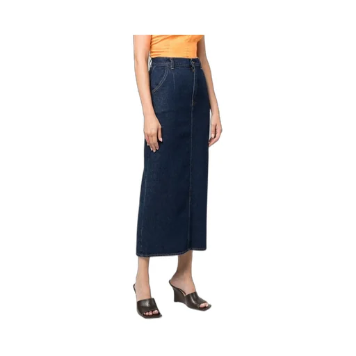 Tima Denim Mid-Length Skirt
