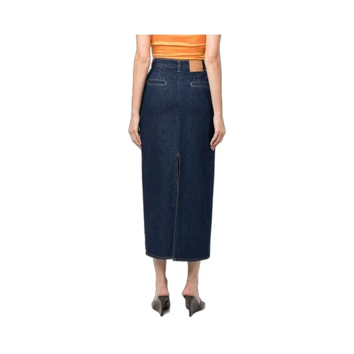 Tima Denim Mid-Length Skirt