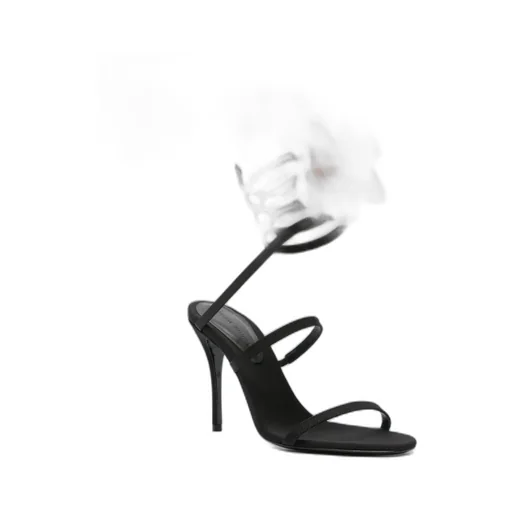 110Mm Floral-Appliqué Sandals