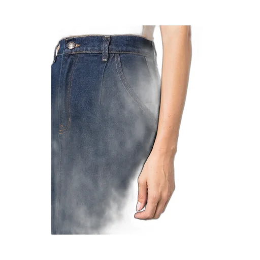 Tima Denim Mid-Length Skirt