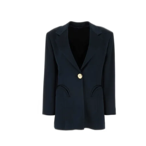 Agneta Buttoned-Sleeve Blazer