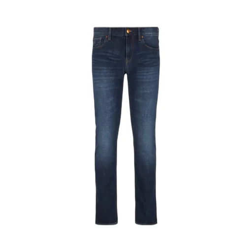 Low-Waist Button Denim Trousers