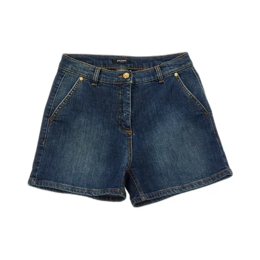 Balmain Kids Thigh-Length Denim Shorts