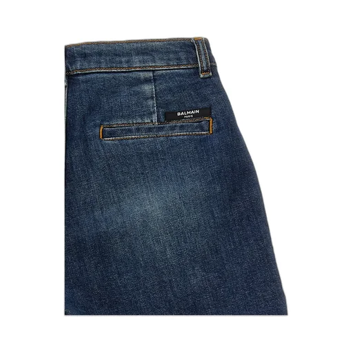 Balmain Kids Thigh-Length Denim Shorts