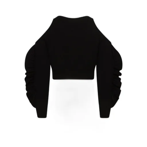 Logo-Print Cold-Shoulder Jumper