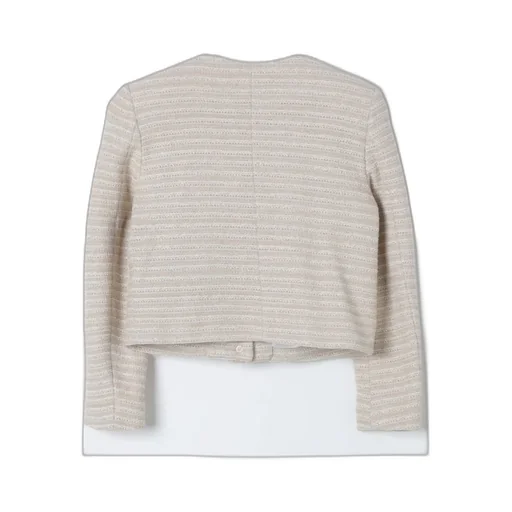 Balmain Kids Striped Crewneck Knitted Blazer