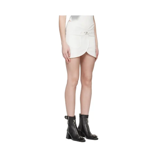 CourrÈGes Ellipse Denim Mini Skirt