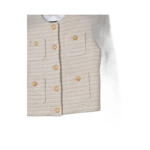 Balmain Kids Striped Crewneck Knitted Blazer