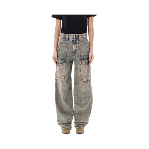 Isabel Marant ÉToile Heilani Mid-Rise Faded-Effect Cargo Jeans