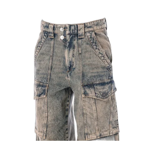 Isabel Marant ÉToile Heilani Mid-Rise Faded-Effect Cargo Jeans
