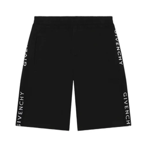 Givenchy Kids Logo-Tape Stretched Bermuda Shorts