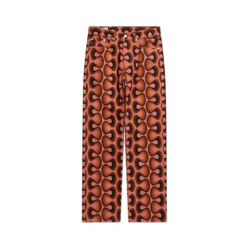 Pattern Denim Trousers