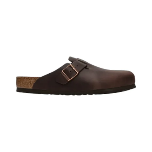 Buckle-Fastening Slip-On Sandals