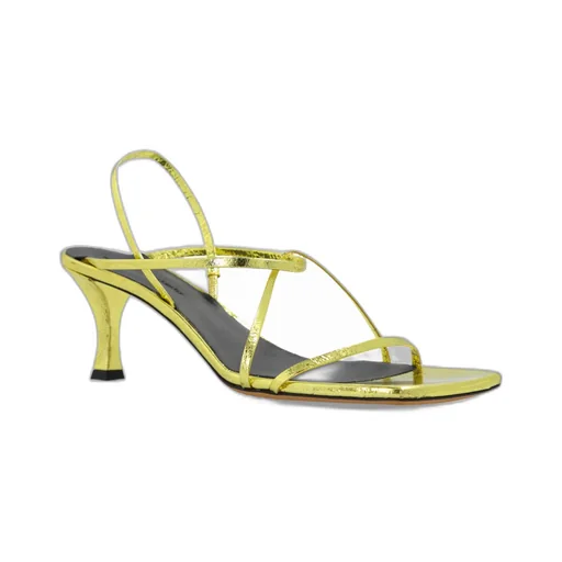 Proenza Schouler Square-Toe Strappy Heeled Sandals