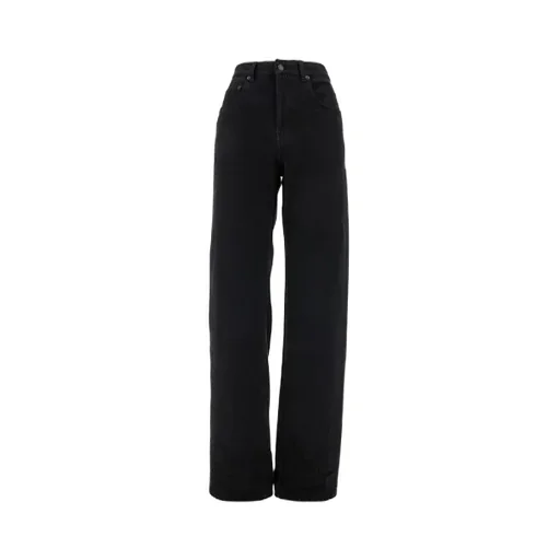 Saint Laurent High-Rise Straight Leg Jeans