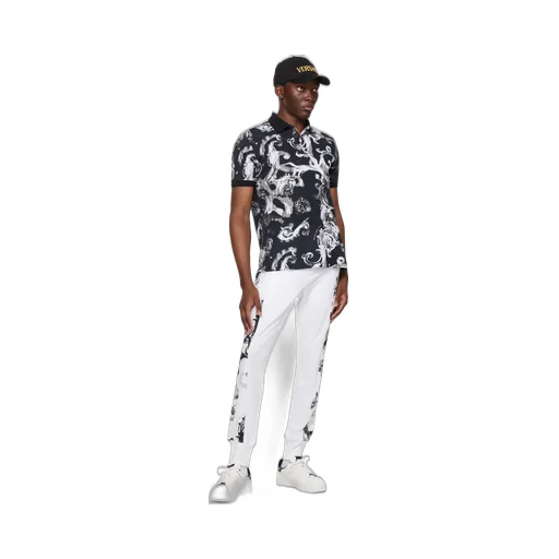 Versace Jeans Couture Watercolour Couture Short-Sleeved Polo Shirt