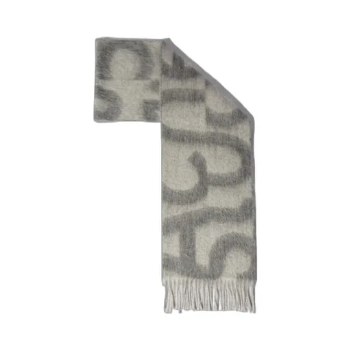 Acne Studios Logo Intarsia Fringed Scarf