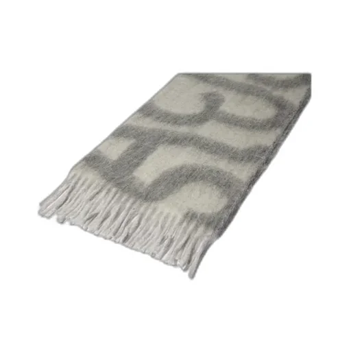 Acne Studios Logo Intarsia Fringed Scarf
