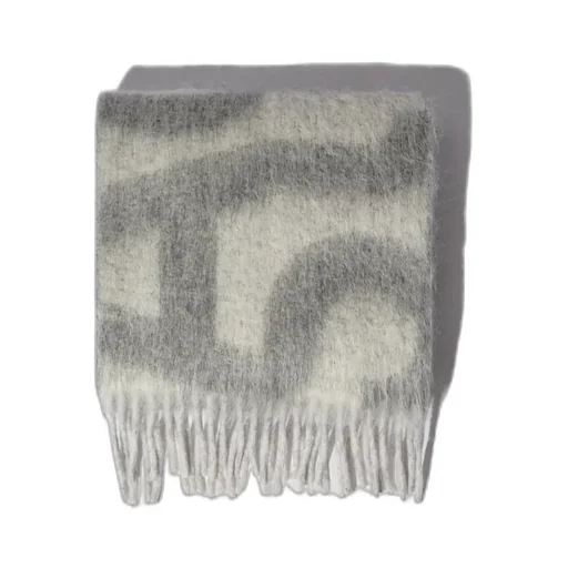 Acne Studios Logo Intarsia Fringed Scarf